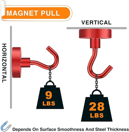 MIKEDE Magnetic Hooks Heavy Duty, 28LB+ Strong Magnets - Image 3