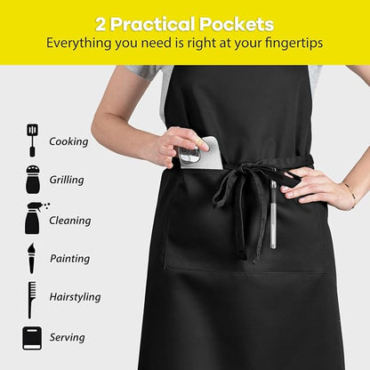 ROTANET Extra Large Apron for Men Adjustable Bib Aprons - Image 4