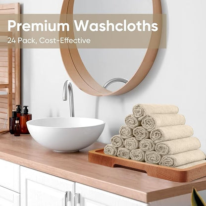 HOMEXCEL Microfiber Washcloths 24 Pack, Highly Absorbent and Soft Face Towel - Image 7