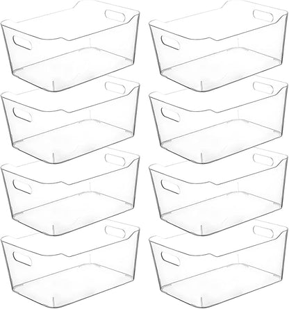 Clear Extra Large Plastic Storage Bins, Pantry Organizers and Storage by CONTROLKITCHEN