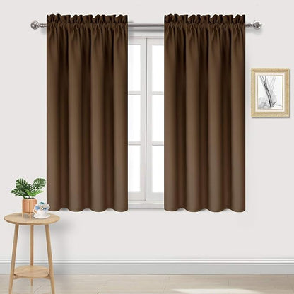 DWCN Brown Blackout Curtains for Bedroom – Rod Pocket Thermal Insulated Energy by DWCN