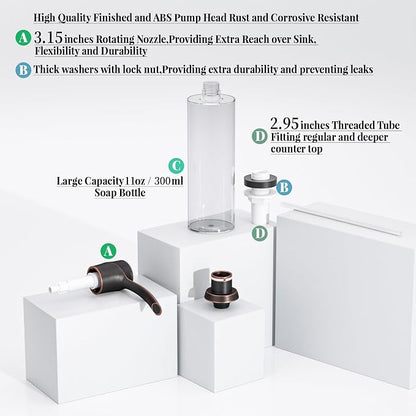 SAMODRA Kitchen Sink Soap Dispenser Oil Rubbed Bronze Built-in Soap Dispenser - Image 6