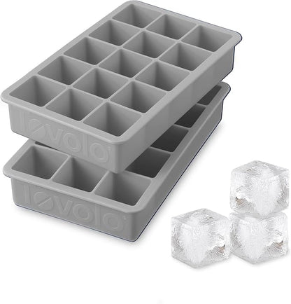 Tovolo Silicone Ice Cube Tray Oyster Gray Pack of 2 BPA Free Ice Tray Mold by Tovolo