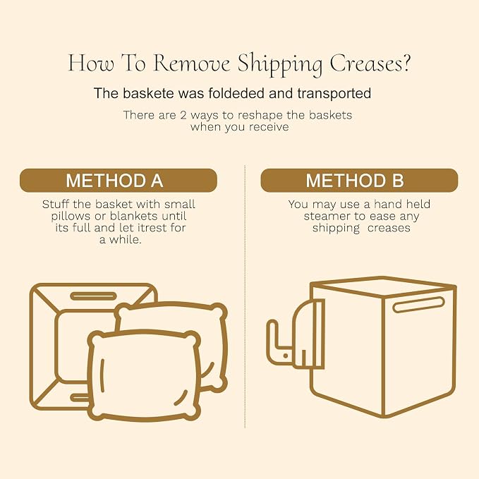 Hopegiver Woven Storage Baskets 15x11x10 Inch, 3 Pack Collapsible Cube Storage - Image 9