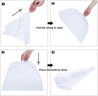 6 Pack Colored Mesh Food Cover Tents by Winknowl, Reusable and Collapsible - Image 3