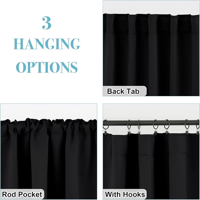 RYB HOME Short Bedroom Blackout Curtains - Image 6