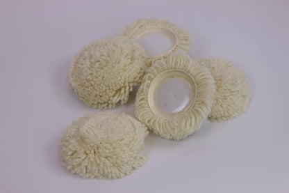 PMD Products 5pk 3" Inch Buffer Polish Pads Long Natural Wool Hook and Loop by PMD+Products