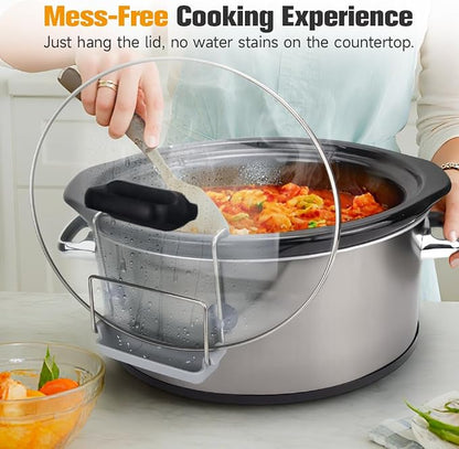 SOPHICO Slow Cooker Lid Holder for Cooking, Hand Free Pot Lid Organizer - Image 3