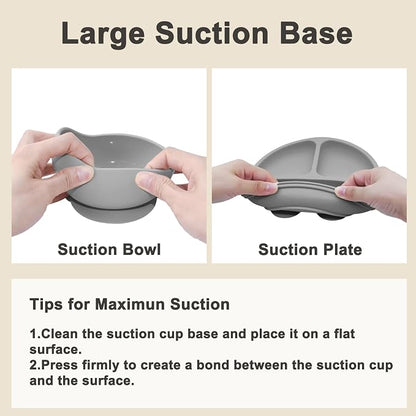 Silicone Baby Feeding Set | Baby Led Weaning Supplies Includes Suction Bowls - Image 5