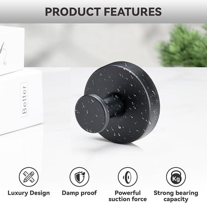 4 PCS Suction Cup Hooks for Shower, Stainless Steel No Drill Towel Hooks - Image 6
