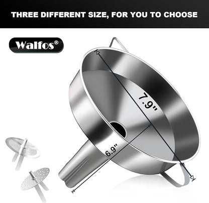 Walfos Extra Large Stainless Steel Funnel - Image 4