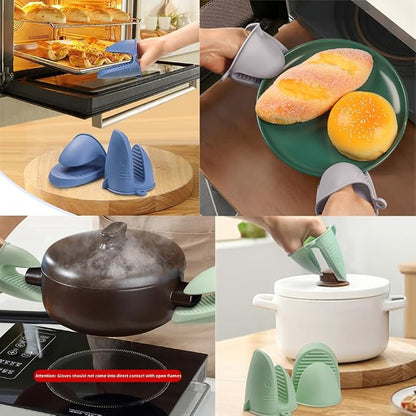 Oven Mitts，Mini Oven Gloves Silicone Heat Resistant Cooking Pinch Mitts - Image 4