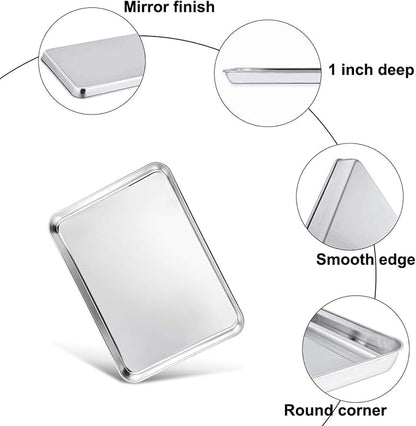 TeamFar 10.5’’ x 8’’ x 1’’ Toaster Oven Pan - Image 5