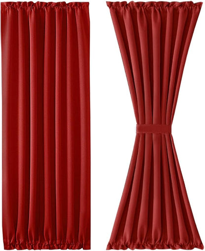 DWCN French Door Curtains – Rod Pocket Thermal Blackout Curtain - Image 7