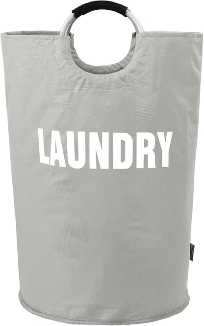 DOKEHOM 160L XX-Large Laundry Basket (7 Colors), Collapsible Laundry Bag, Foldable Laundry Hamper, Folding Washing Bin (Grey, XXL)