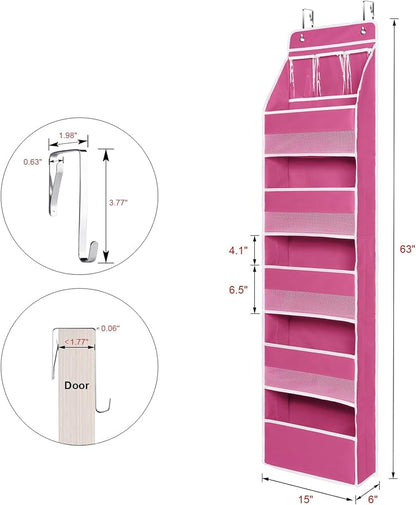 Univivi 6-Shelf Over Door Hanging Organizer Fabric Baby Door Storage - Image 6