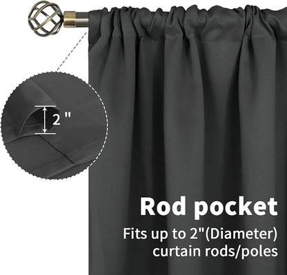 BGment Thermal Blackout Curtains 63 Inches Length - Image 4