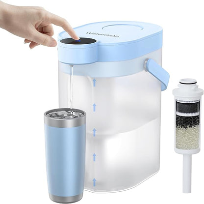 Waterdrop ED06B Electric Water Filter Pitcher, FreshTaste Rechargeable Dispenser by Waterdrop
