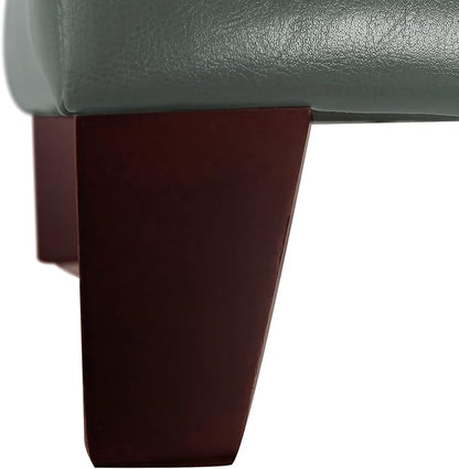 Adeco Bonded Leather Square Tufted Cubic Cube Footstool, - Image 9