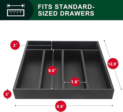 Small Silverware Organizer Utensil Tray 13"x9" Kitchen Drawer Organizers and - Image 5