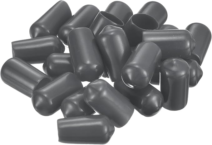uxcell 20pcs Rubber End Caps 4.5mm ID Vinyl Round Tube Bolt Cap Cover Thread - Image 4