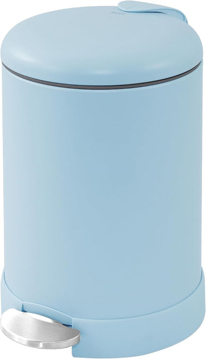 Glad Small Trash Can, 1.2 Gallon | Round Stainless Steel Garbage Bin by GladTrashFoodStorage