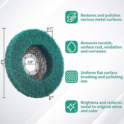 10Pcs 180 Grit Scour Flap Disc 4 1/2 Inch Angle Grinder Attachment Coarse - Image 2