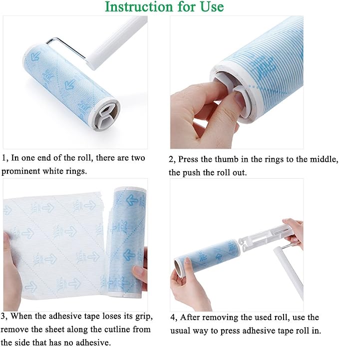 Pet Hair Lint Roller Refills Pet Hair Removal Refills, Japanese UNIKON 802 - Image 3