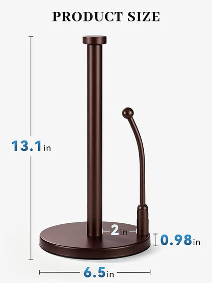 SMARTAKE Paper Towel Holder, Paper Towel Dispenser Standing Weighted Base Non - Image 5