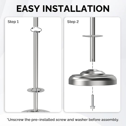 Toilet Paper Holder Stand with Storage – 4 Extra Rolls –Brushed Nickel Toilet - Image 7