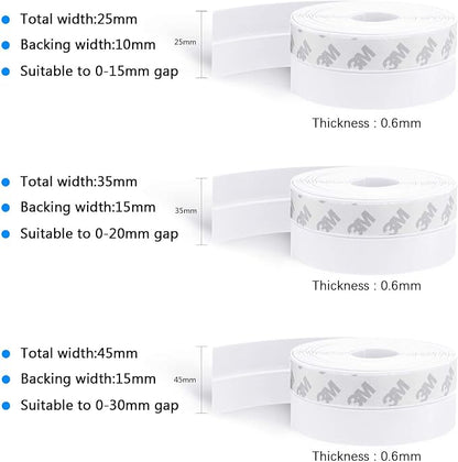 TAROSE Weather Stripping, Silicone Door Seal Strip Door, Transparent 16 Feet - Image 2