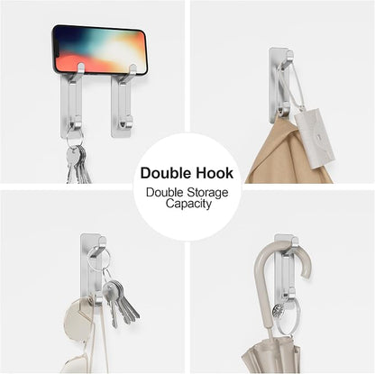 pickpiff Wall Hooks for Coat and Towel: 13LB Adhesive Door Hanger Stick on - Image 6
