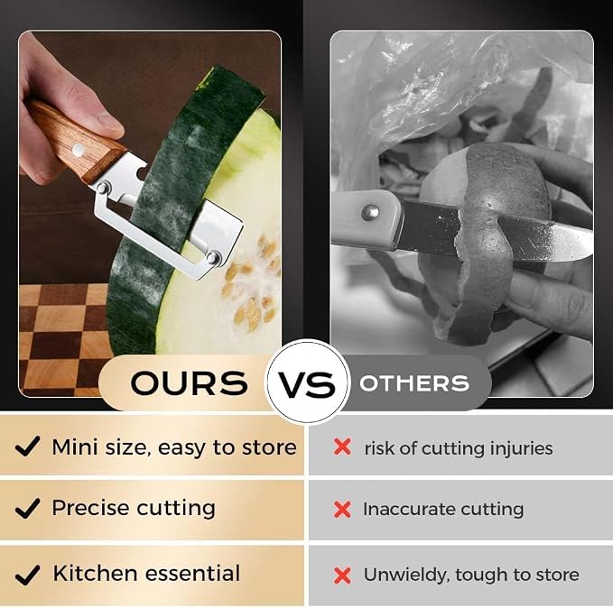 Premium Vegetable Peeler with Wooden Handle and Bottle Opener, 2-In-1 Stainless - Image 6