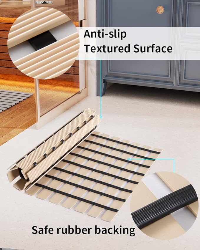 PADOOR Shower-Mat Non Slip, Heavy Duty Bathtub-Mat Curlable Quick Drain Sturdy - Image 2
