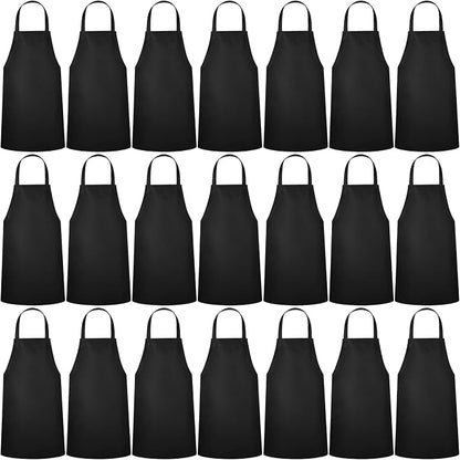 Foaincore Bib Aprons, Unisex Apron No Pocket Bulk Machine Washable Plain Aprons by Foaincore