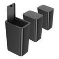 N. NETDOT 3 Pack Small Trash Can with lid, 1.8 Gallon Bathroom Trash Can,Garbage Can Slim Trash Bin Waste Basket for Bathroom,Kitchen,Bedroom,Living Room,Office,Laundry - Black