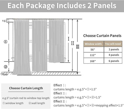 YoungsTex Pinch Pleated Linen Curtains 102 Inch Length 2 Panels Light Filtering - Image 6