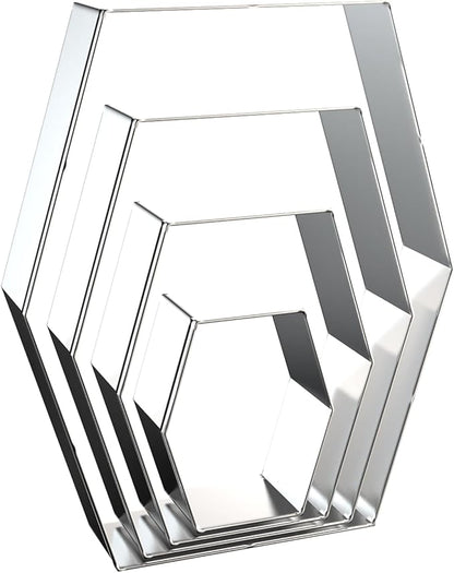 Long Hexagon Cookie Cutters Shapes Set by QAAQS