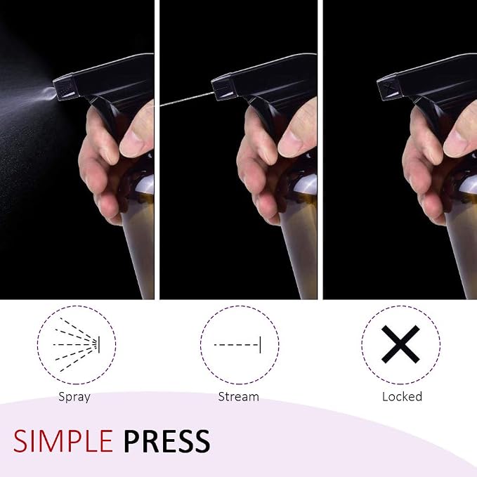 AMORIX 12PCS Spray Bottle Nozzle Trigger Sprayer Black Spray Top - Image 4