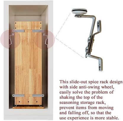 4 Tier Pull Out Spice Rack Holder Shelves, spice organization - Image 7
