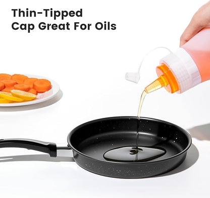 Condiment Squeeze Bottles, 12 oz Silicone Squeeze Bottles - Image 2