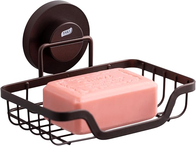 TAILI Soap Holder Bar Dish Suction Cup, Bar Shampoo Rack by TAILI