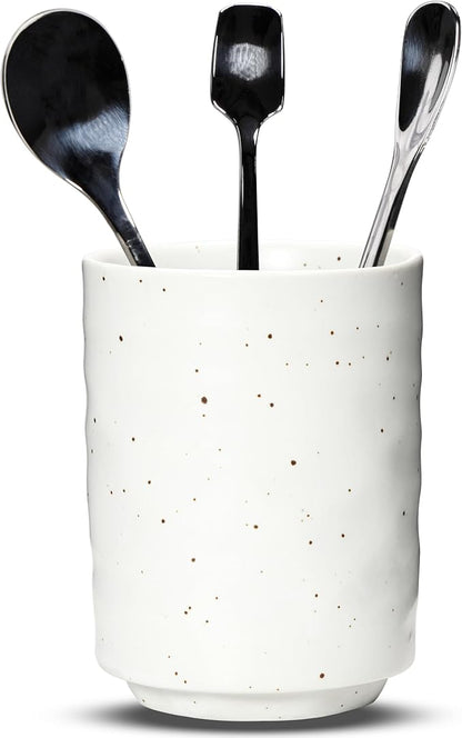 Ceramic Spoon Holder for Coffee Bar, Upright Tea Spoon Holder Cup, Coffee by U-TIMES