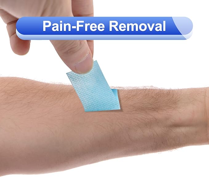 4 Rolls Silicone Sensitive Skin Tape 1"x 4 Yard, Repositionable Medical Tape for Waterproof, Easy to Remove, Blue Lash Tape Non-Woven Silicone Roll Tape for Wound Care