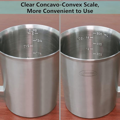 Newness Stainless Steel Measuring Cup, Metal Measuring Cup - Image 2