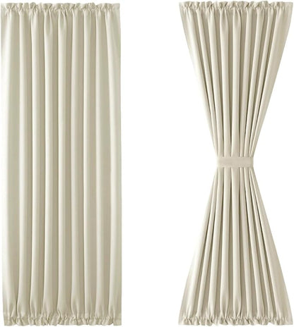 DWCN French Door Curtains – Rod Pocket Thermal Blackout Curtain - Image 7
