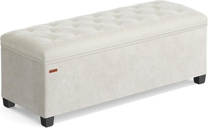 SONGMICS Velvet Storage Ottoman Bench, Foot Rest by SONGMICSbySONGMICSHOME