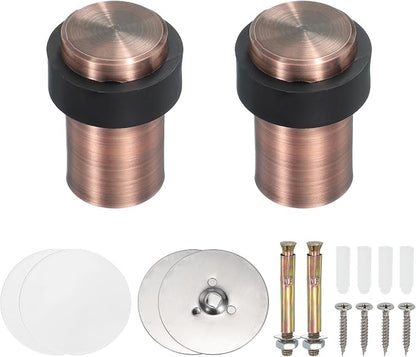PATIKIL 2Set Round Door Stoppers, 60mm Stainless Steel Door Stop Doorstop Wedge by PATIKIL