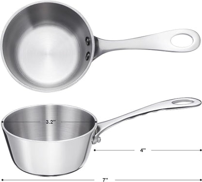 Mini Sauce Pan, Tri-Ply Stainless Steel Pot - Image 2