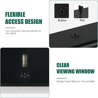 Wall-Mounted Paper Towel Dispenser – Fits Tri-Fold Towels up to 10x3.1 Inches - Image 4